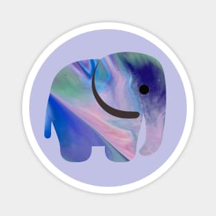 Swirly Paint Elephants Design Magnet